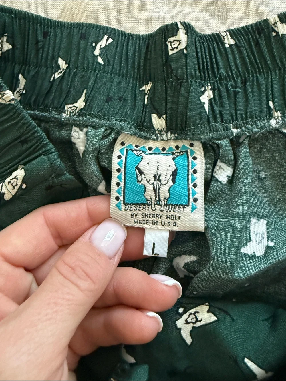 VTG Desert West Sherry Holt Mini Skirt Rodeo Cowgirl Size Large